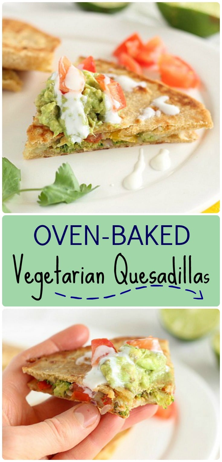 Oven-Baked Vegetarian Quesadillas - Oatmeal with a Fork