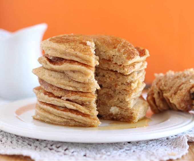 Healthy Banana Pancakes with Protein - Haute & Healthy Living